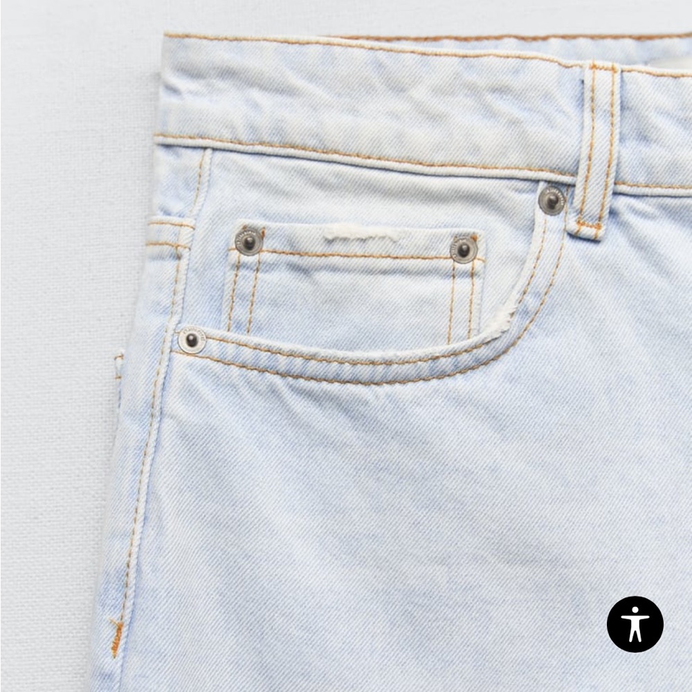 Blue loose fit Zara denim jeans - Picture 8 of 14